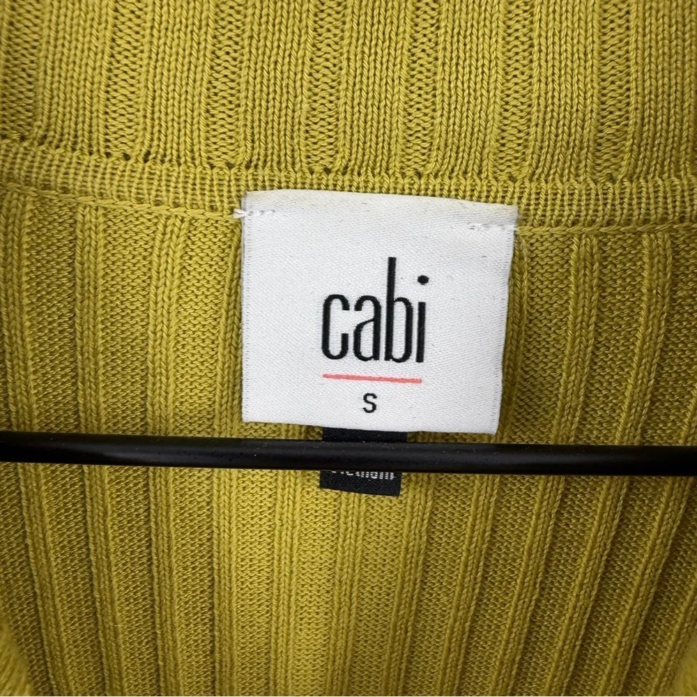 Cabi Happy Pullover Sweater Cowl Neck #4637 Green Asymmetric S Artsy Layer